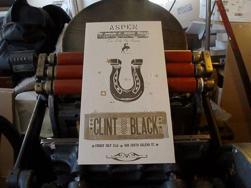 Letterpress Poster printed at The T-shirt Factory / On Track Printing in Oceanside California